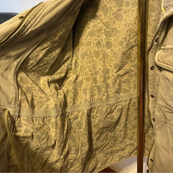 FAHERTY ~ Monterey Utility Jacket in Hawkeye Green Small Cotton Linen Blend - Picture 11 of 12